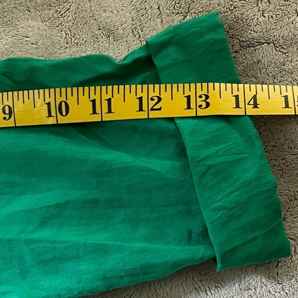 EMMA & GAIA Red Label 100% Cotton Green 3/4 Sleeve Button Up Shirt Dress Italy 8 - Picture 14 of 16